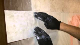 Монтаж гибкого мрамора Elastic Stone