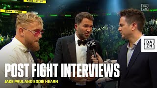 Jake Paul & Eddie Hearn React to Taylor vs. Serrano Decision