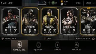 Mortal Kombat X Android Account for Sale - 30+ Gold Characters