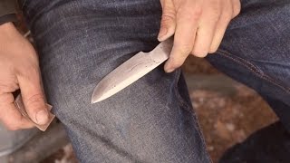Forging a Knife From Chainsaw-Chain with basic tools