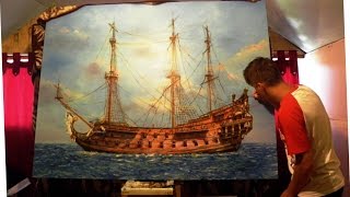ПИРАТСКИЙ КОРАБЛЬ в степях Украины! ( Картина маслом )