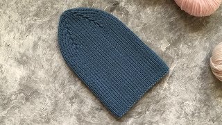 ВЯЖЕМ МОДНУЮ ШАПКУ 1/1 C ИНТЕРЕСНОЙ МАКУШКОЙ