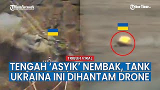 Tak Habis-habis, Drone FPV Rusia Kembali Hancurkan Tank Ukraina saat Asyik Nembak