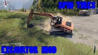 Spin Tires Excavator Mod