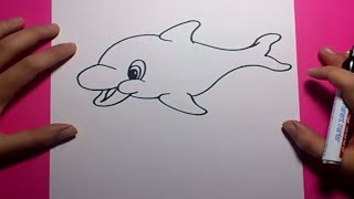 Como dibujar un delfin paso a paso 2 | How to draw a dolphin 2