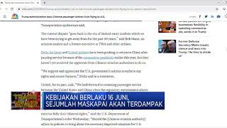 Kini Giliran Maskapai China Dilarang ke AS