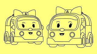 How to draw cartoons Robocar poli - Amber | Как нарисовать Робокар Поли - Эмбер