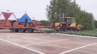 Бульдозер Т130 супер удар отвалом/super shovel blow