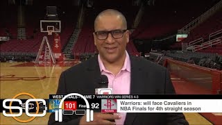 Marc J. Spears describes Warriors 'conference title parade' in arena after game | SC with SVP | ESPN