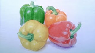 Как нарисовать перец акварелью