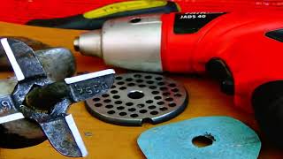 #Мясорубка,ножи точим...Drill sharpens knives