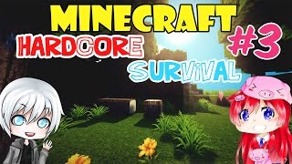 Minecraft hardcore survival #3 ตามล่าหาแกะ ! เกือบดับคลิปนี้..
