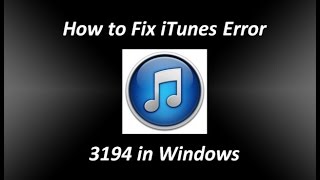 Error 3194 Fix Can't Restore in iTunes 720p