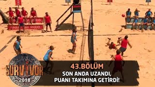 Ümit Karan son anda uzandı, puanı takımına getirdi! | 43. Bölüm | Survivor 2018