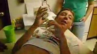 Match in belly button + Wine Glass = suction! MUST WATCH!