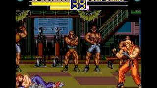 SFC　龍虎の拳２　ユリ脱衣K.O