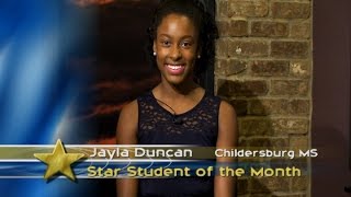 Star Student, Jayla Duncan 9/28/2016