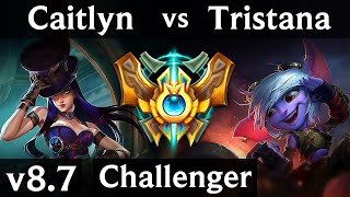 CAITLYN vs TRISTANA (ADC) ~ Legendary, KDA 22/1/7 ~ NA Challenger ~ Patch 8.7