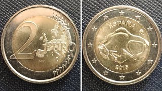 Spain 2 euro 2015 - Cave of Altamira / 2 евро 2015, Испания (Наскальные рисунки в пещере Альтамира)