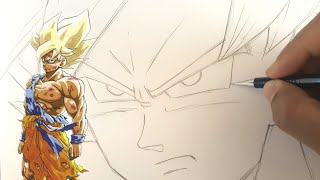 Comment dessiner GOKU SSJ facilement DBZ