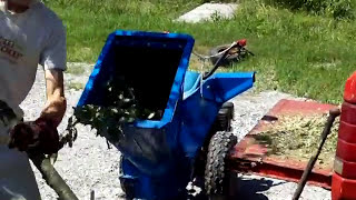 BIO-90 High-Speed Brush chipper on BCS 853 walk-behind tractor