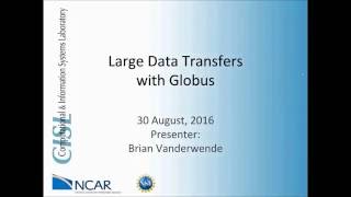 Large Data Transfers with Globus