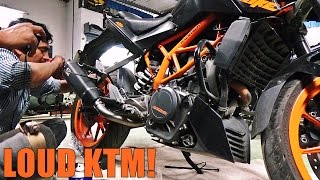 KTM DUKE 390 Exhaust Installation - Greasehouse GRUNT V2