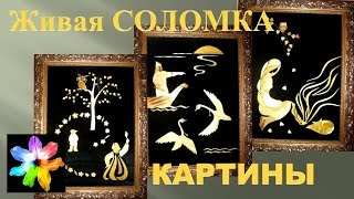 ? Картины из живой соломки. Картины-аппликации из соломки
