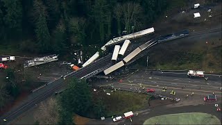 Aerial Video Reveals Extent of Amtrak Crash