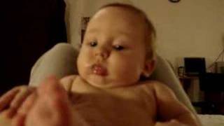 Oops!  Baby falls over