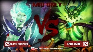 Death Prophet VS Pugna [Битва героев Mid only] Dota 2