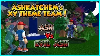 ASH KALOS Vs EVIL ASH in POKEMON BRICK BRONZE/ ROBLOX [skit]