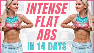 7 min INTENSE FLAT ABS in 14 DAYS at home workout | Rebecca Louise