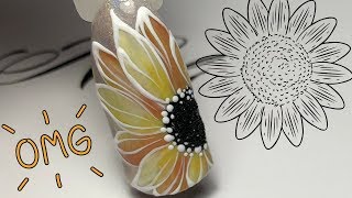 Holographic Nail and Sunflower Nail Art?| Дизайн ногтей. Подсолнухи ? | Girasole Nail