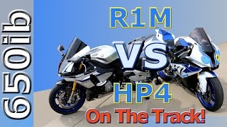 Yamaha R1M vs BMW HP4: On the track | Motovlog