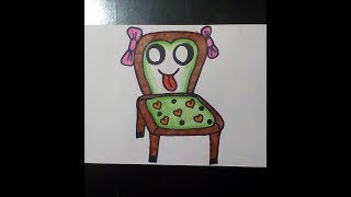 KAWAII РИСУНКИ |  Как нарисовать стул   -     How to draw a chair Как нарисовать милые рисунки