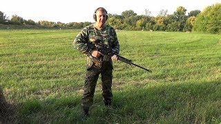 Вепрь ВПО 221 Ланкастер-стрельба с рук 200 метров.
