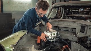 Электро Волга. Установили двигатель, готовим к покраске.
