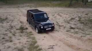 Автомобили test Mercedes G55AMG500л с против Нивы 3D