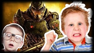 ANGRY KIDS ON XBOX! - (DOOM GAMEPLAY)
