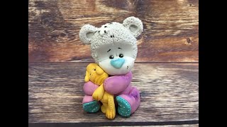 как слепить мишку тедди на торт из мастики / how to make a bear teddy cake