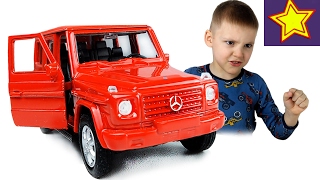 Welly машинки Красный Гелендваген Проводим испытания машинок Kids welly toys
