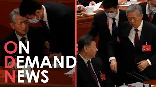Moment 'Confused' Former Chinese President is BIZARRELY Led Off Stage