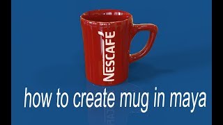 how to model a mug in 3d maya