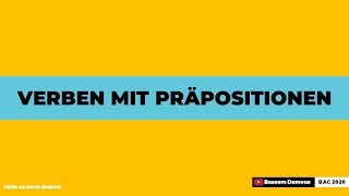 Verben mit Präpositionen ( mit, auf, zu, an, für )