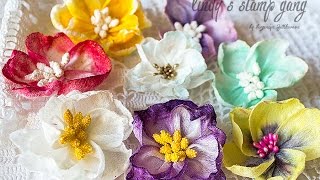 Handmade Flowers Tutorial// МК Цветы из влажных салфеток