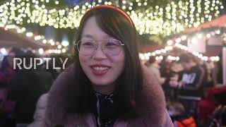 China: European-style Christmas market draws crowds in Shanghai's Bund