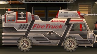 Earn to Die 2 - 9th Car (Fire Truck) (Fully Upgraded Though The Whole Track)