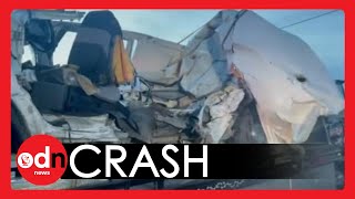 Speeding van CRAMMED with 29 Migrants Crashes into Pole in Texas Leaving At Least 10 People Dead