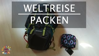 Packliste / Packen für einjährige Weltreise